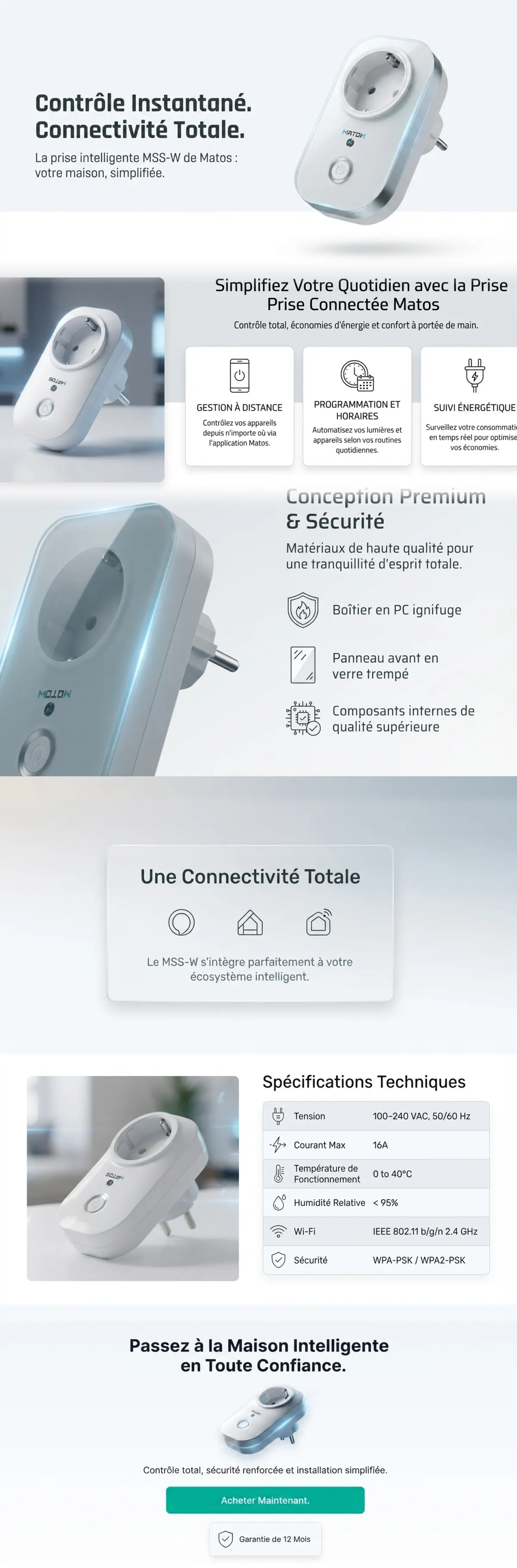 Prise Matos WiFi Socket MSS-W