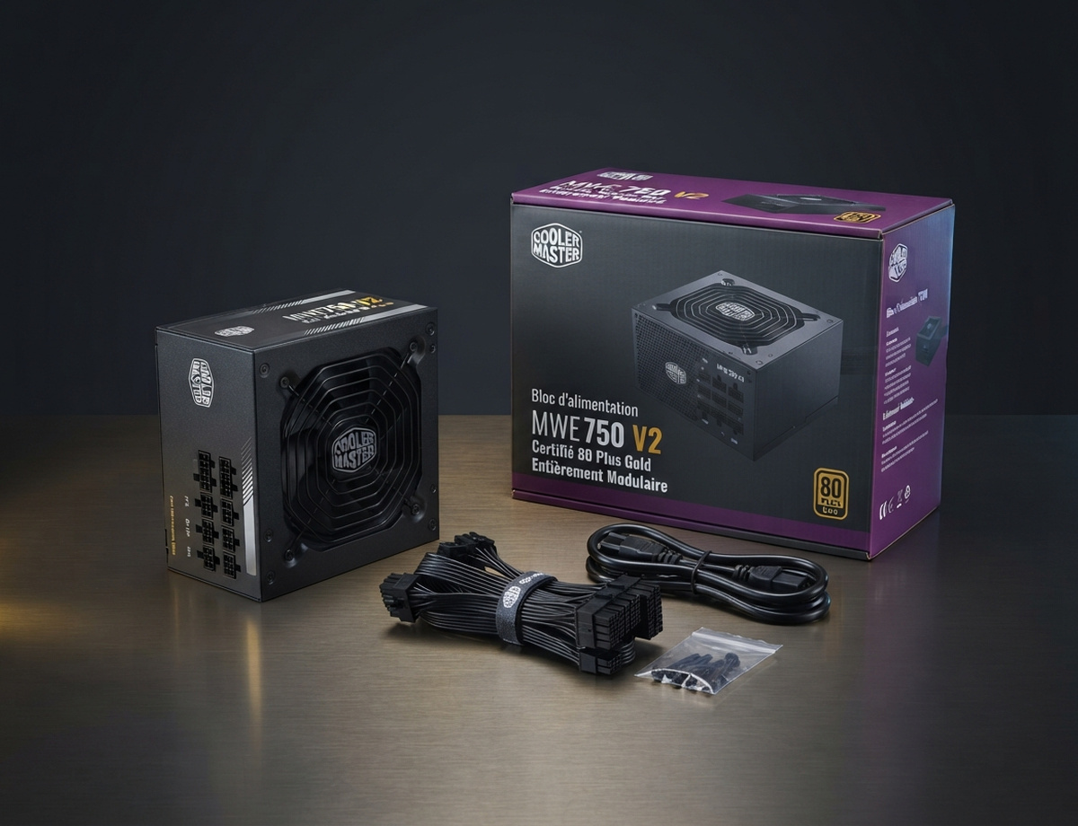 Alimentation Cooler Master MWE 750W V2 Full Modular 80 Plus Gold 